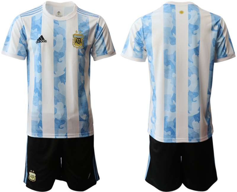 Men 2020-2021 Season National team Argentina home white Soccer Jersey->argentina jersey->Soccer Country Jersey